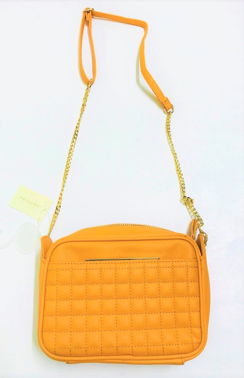 Primark Mustard Cross Body Bag With Elegant Golden Strap Chain OGalax